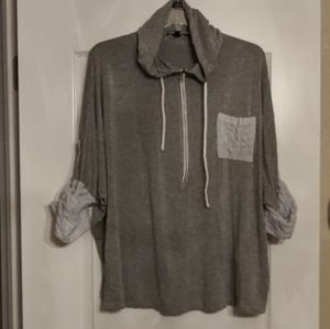 Drew Pullover Zip Hooded Top